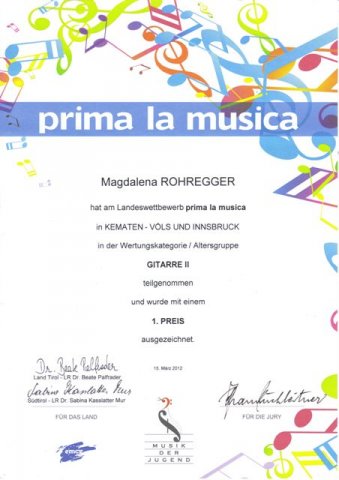 prima la musica 2012 - magdalena